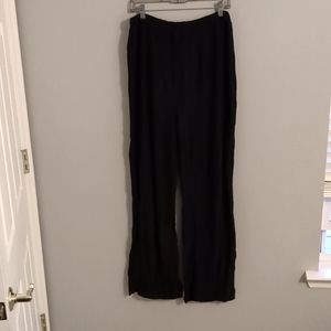 Eileen Fisher Stretch Crepe Black Pants 1X